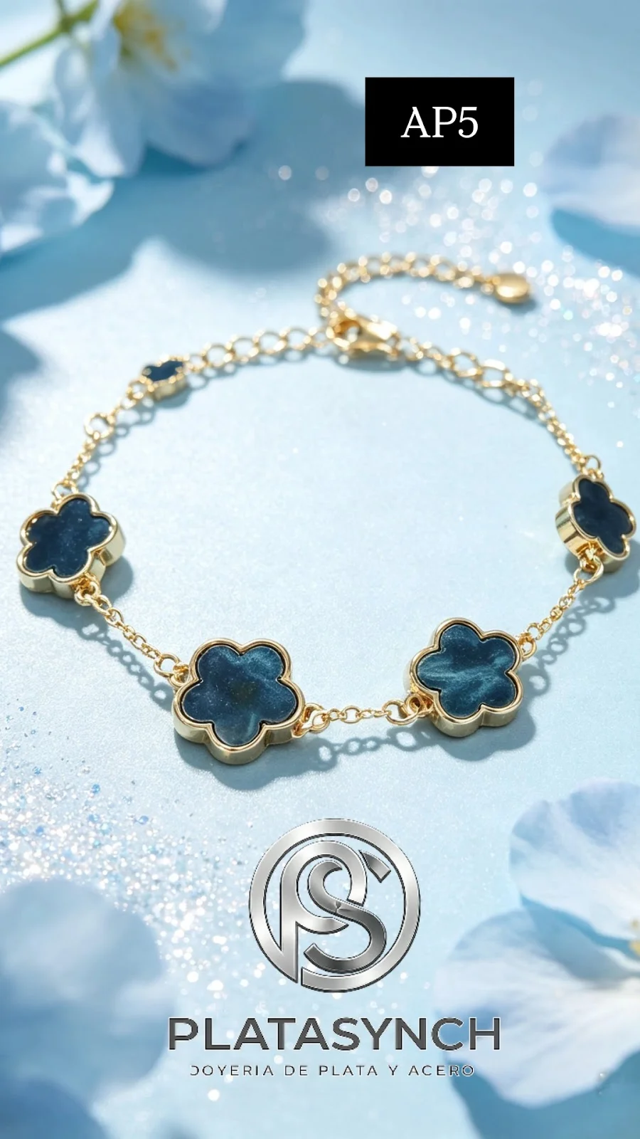 AP05 - Pulsera Acero Vanclif Negra
