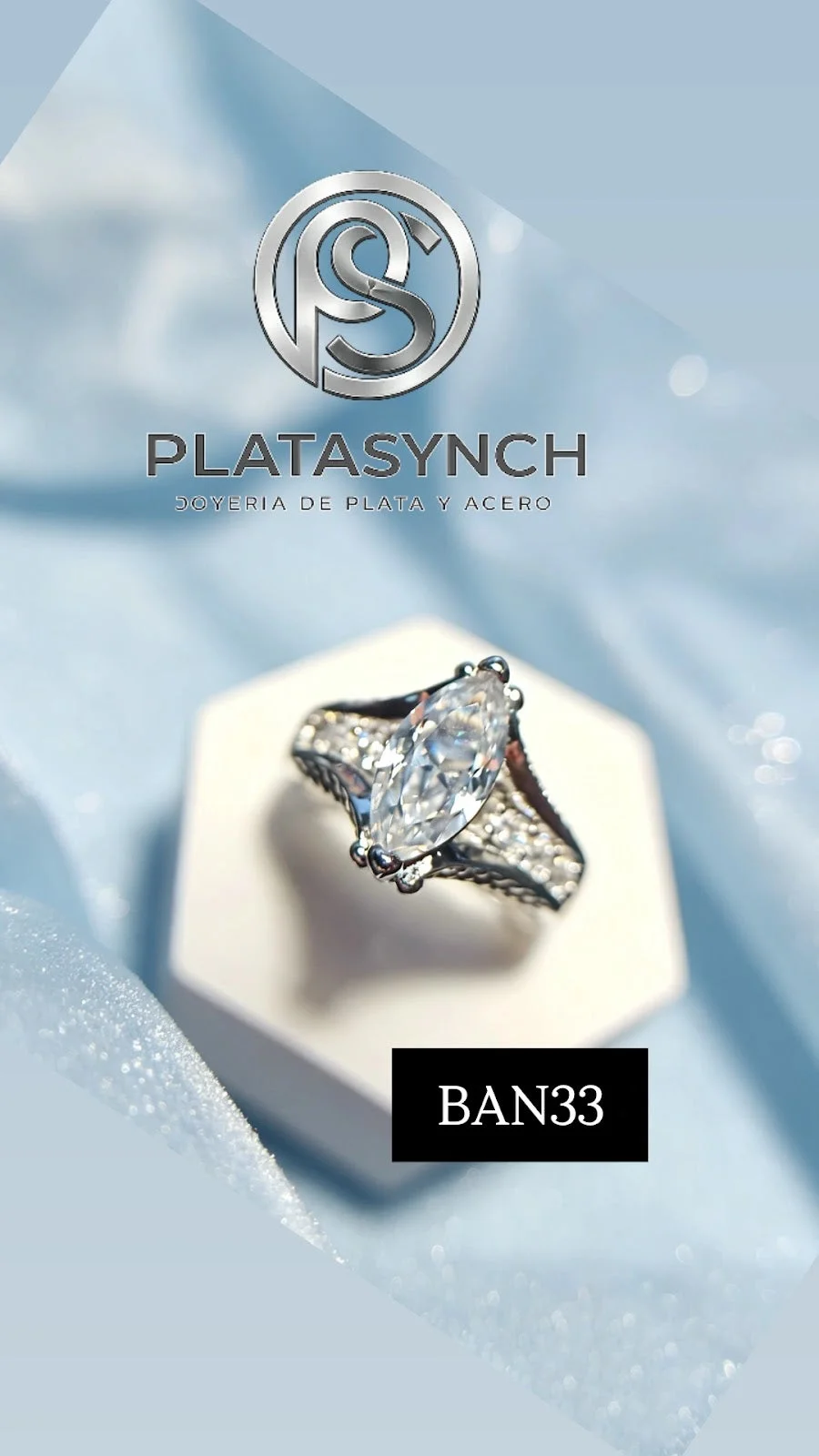 BAN34 - Anillo Brass circonea cubica doble linea plateado - Princesa