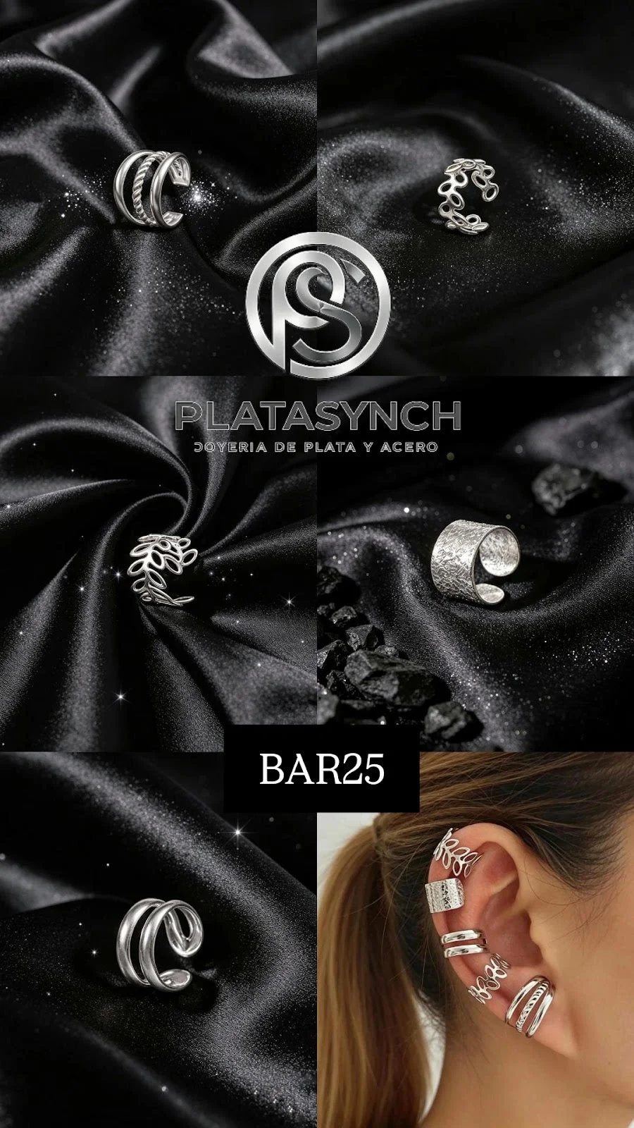 BAR25 - Air clips Brass paletado