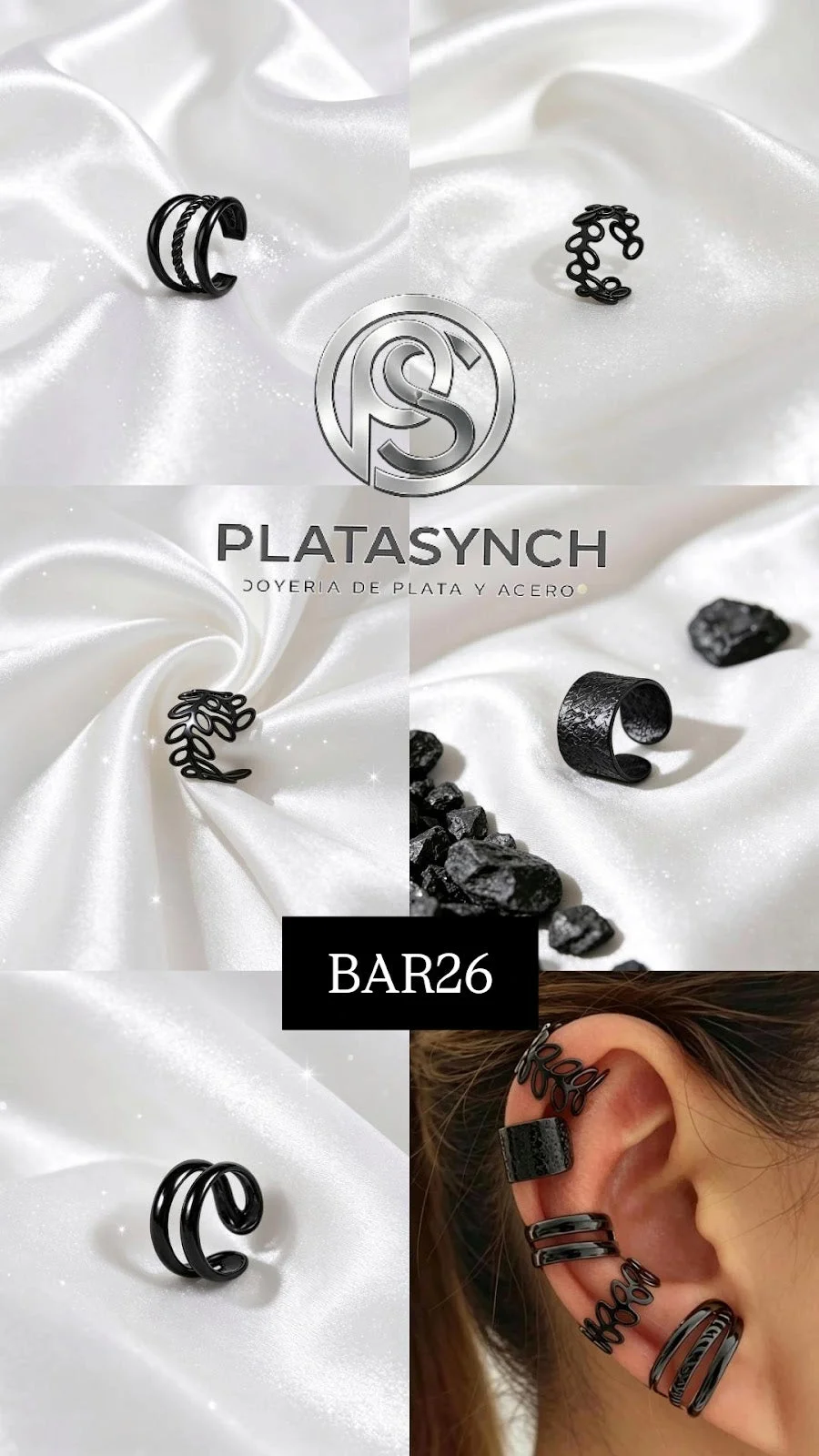 BAR26 - Air clips Brass negro