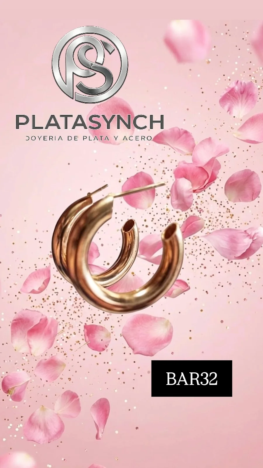 BAR32 - Aretes brass Tipo C lisas