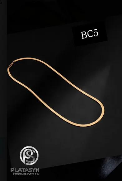 BC5 - Collar brass dorado Cadena de serpiente