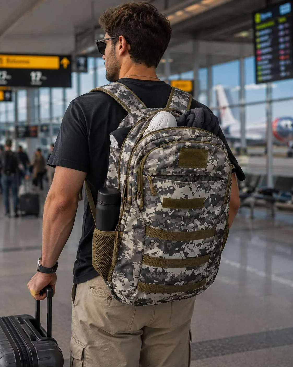 Bolso Camuflado con Gris