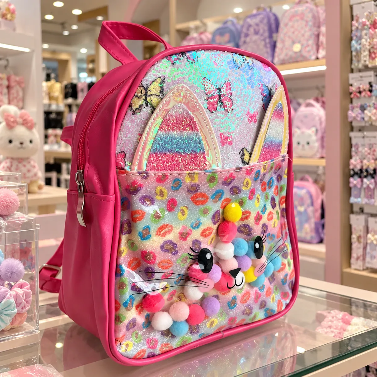 Bolso gatito con bolitas de colores