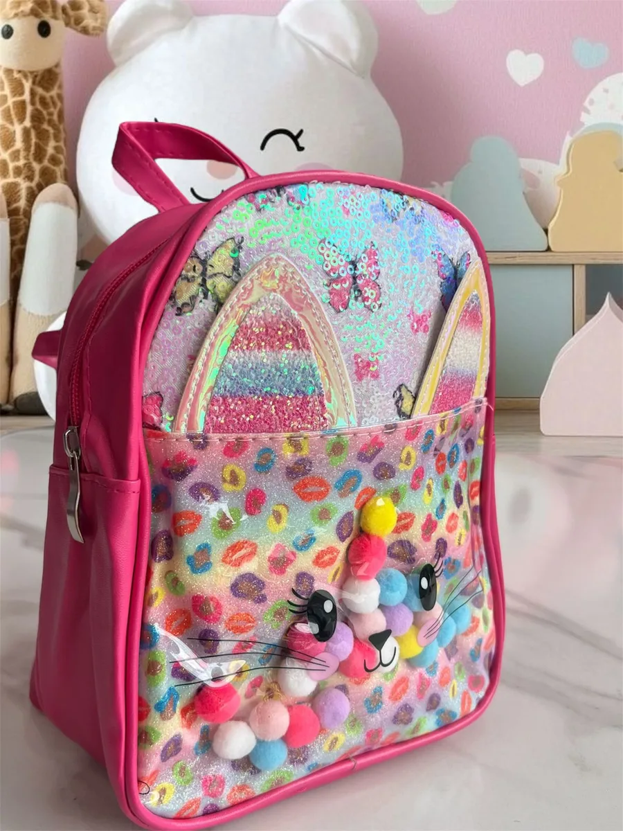 Bolso gatito con bolitas de colores