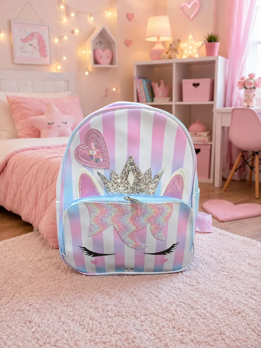 Bolso unicornio de rayas