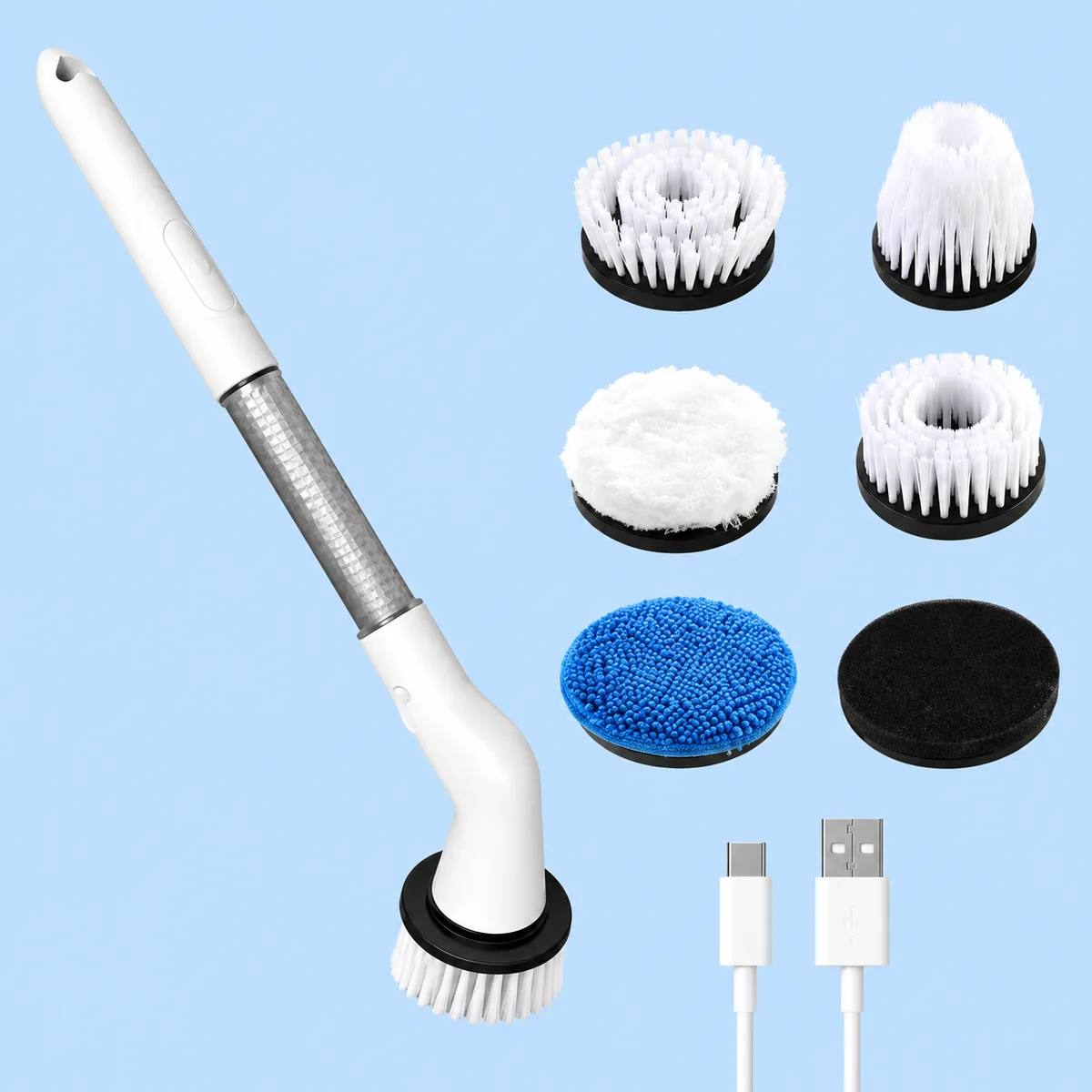 Cepillo eléctrico multiusos de limpieza
