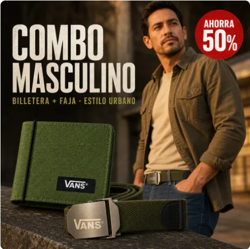 Combo masculino billetera + faja