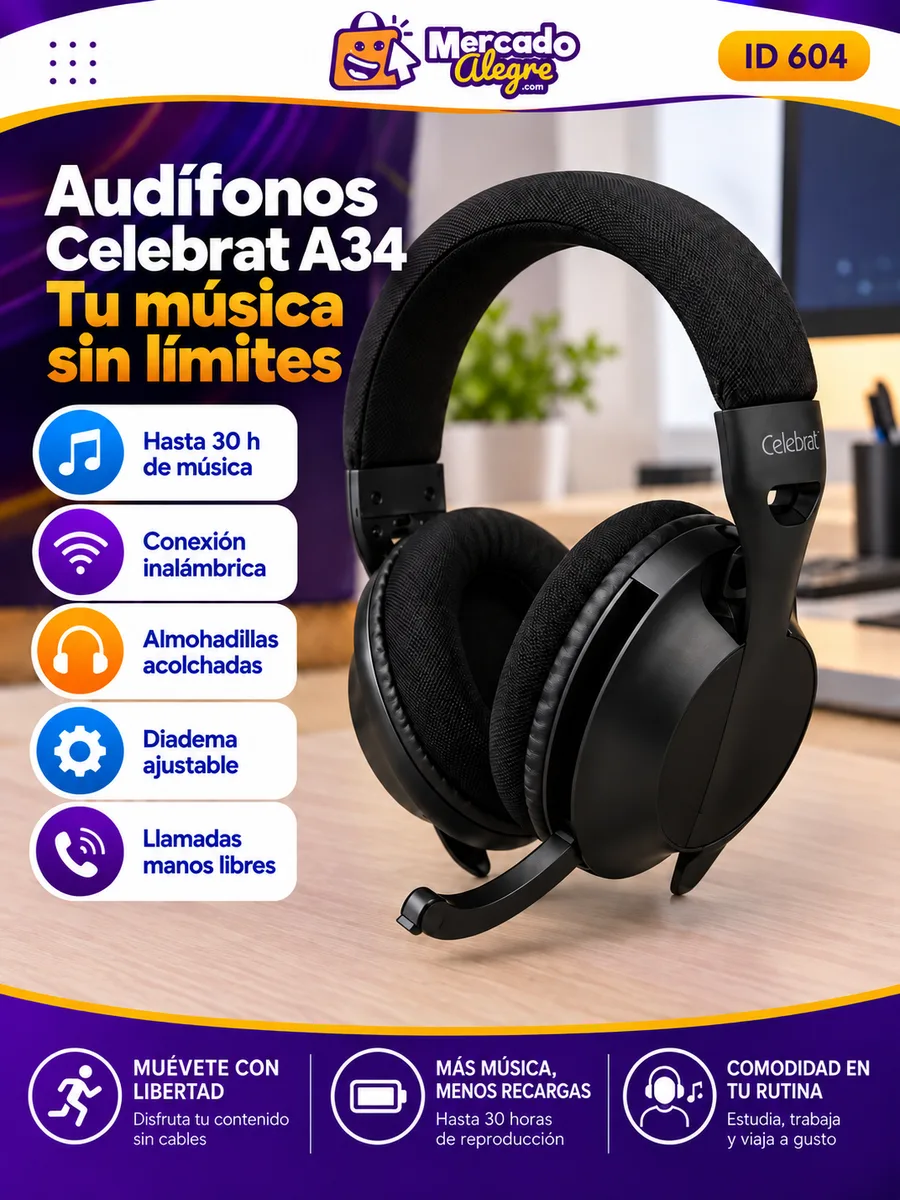 Diadema inalámbrica A34