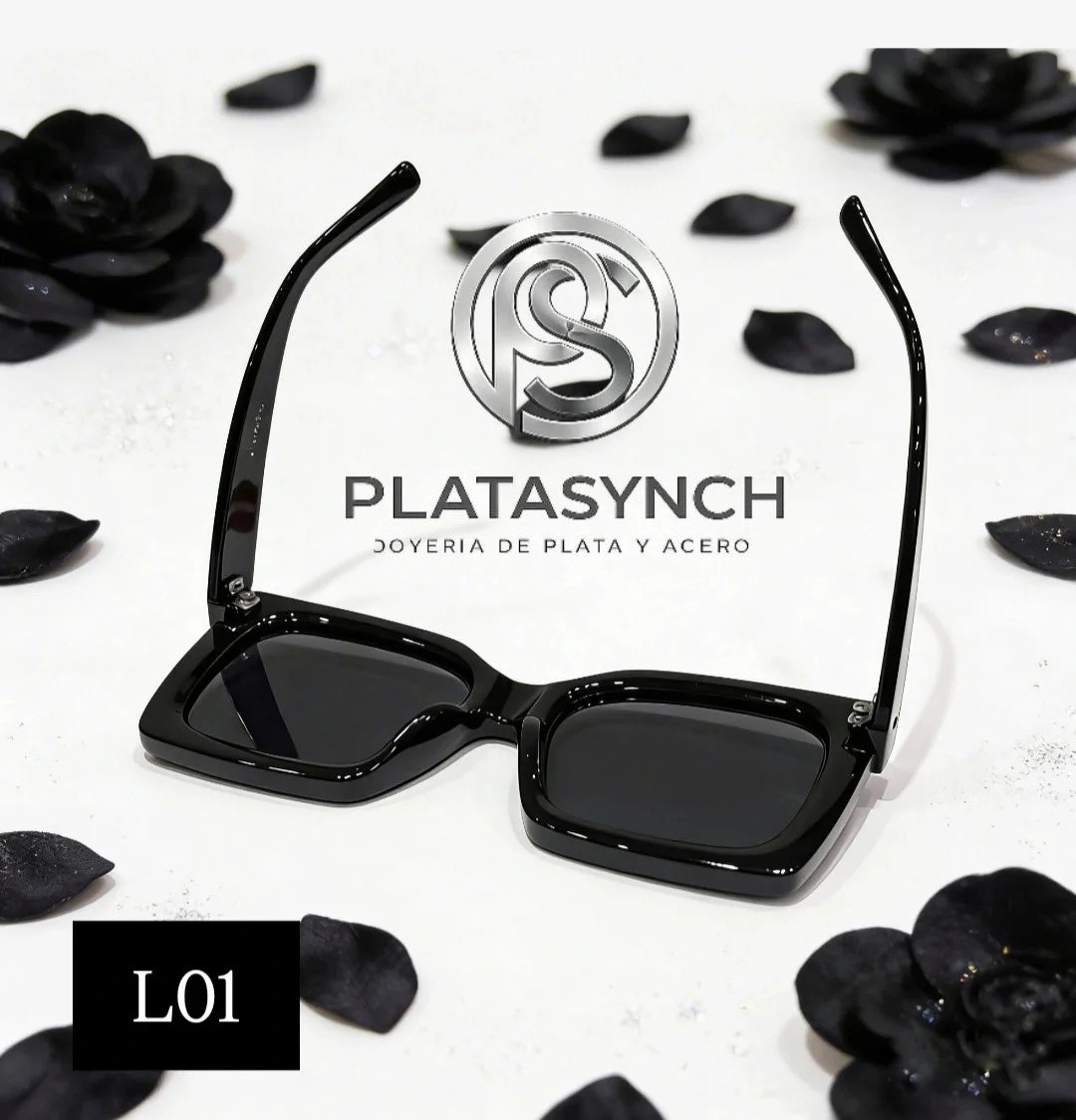 L01 - Gafas Cuadradas Extragrandes Negras