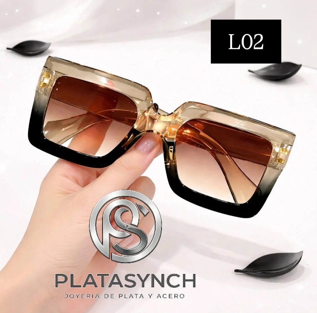 L02 - Gafas Cuadradas Extragrandes bicolor