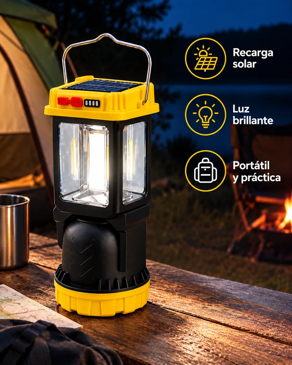 Lámpara LED con carga solar