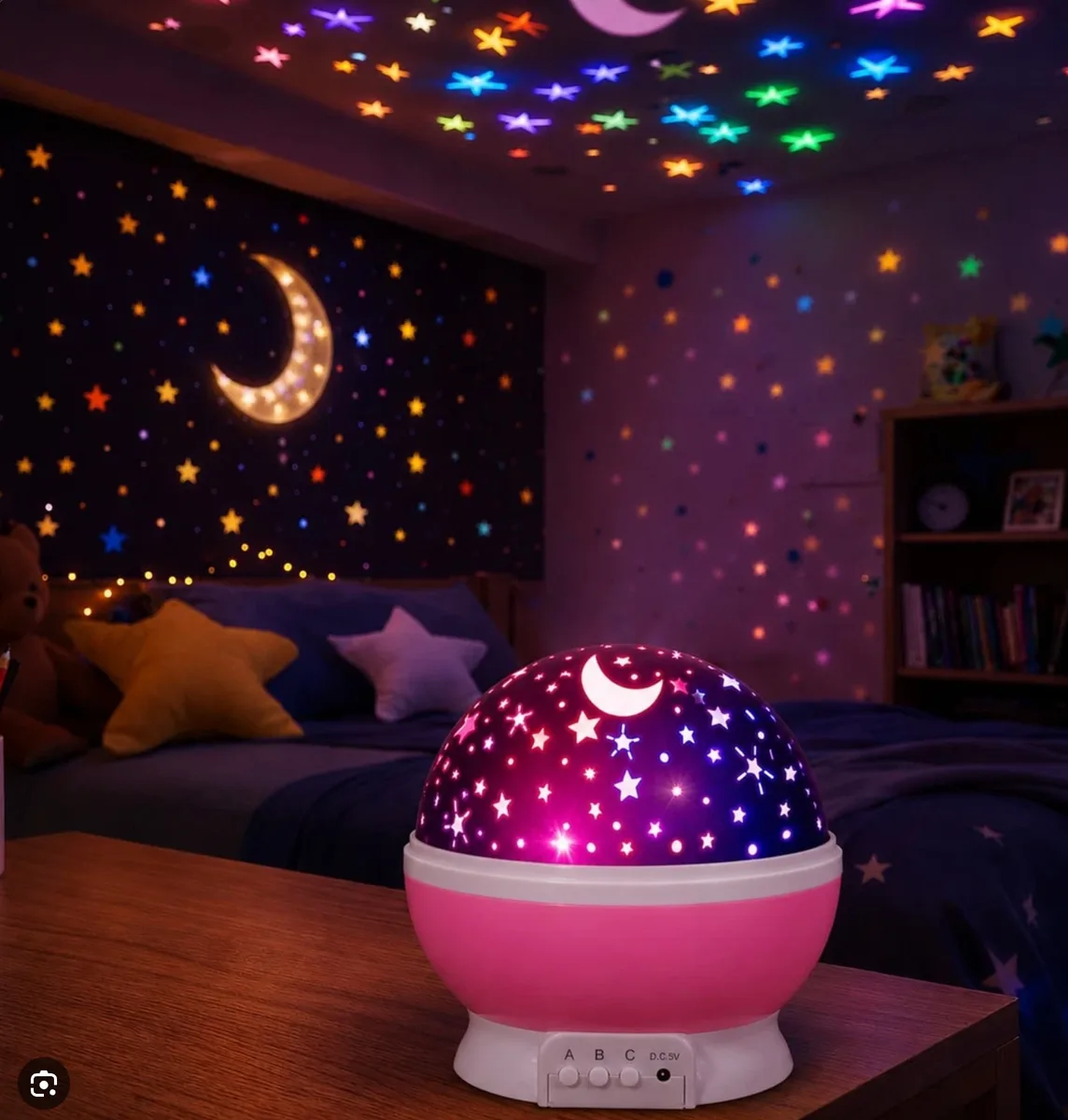 Lámpara nocturna proyector de estrellas
