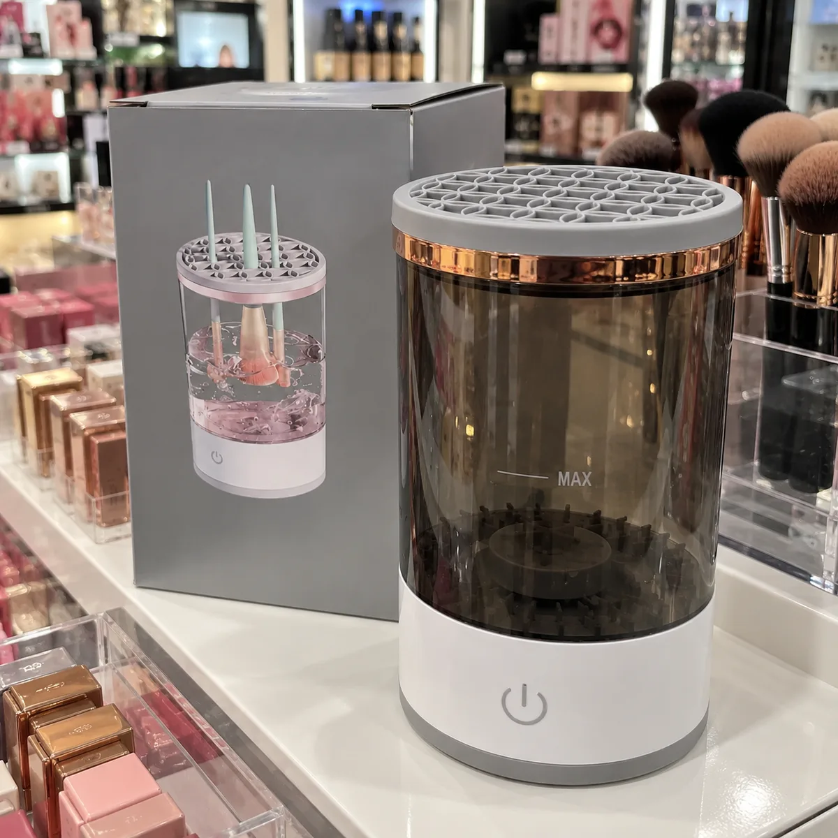 Limpiador de brochas de maquillaje