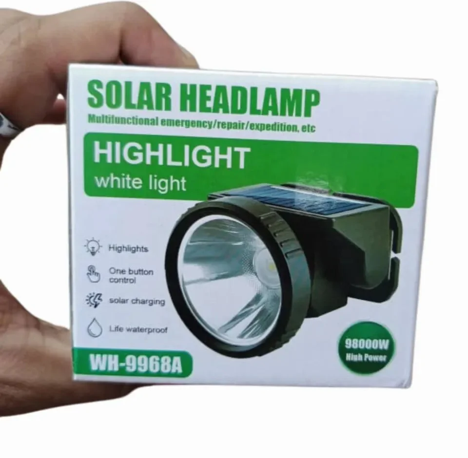 LINTERNA FRONTAL CON CARGA SOLAR