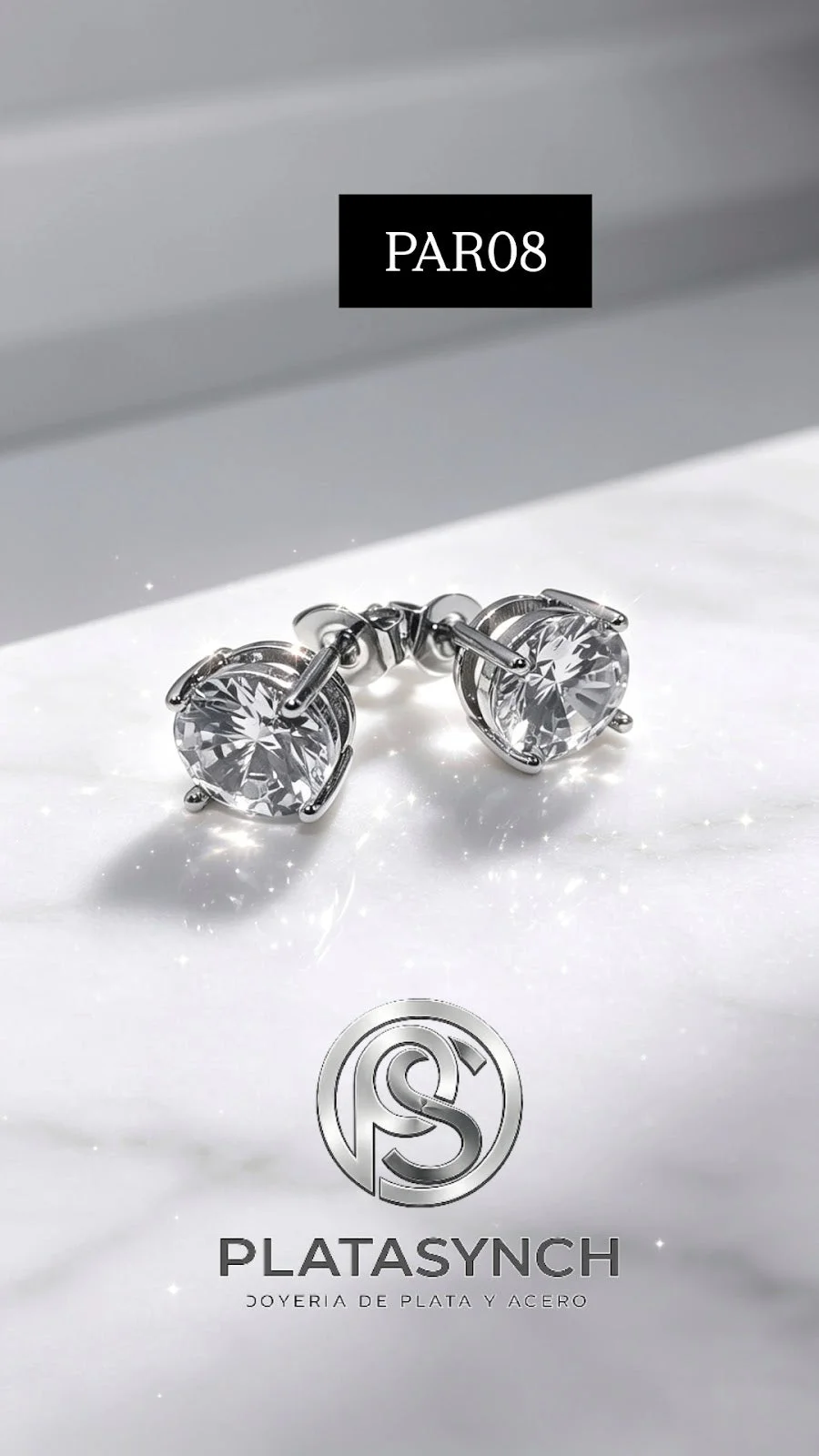 PAR08 - Pendientes Plata 925, redondo simple