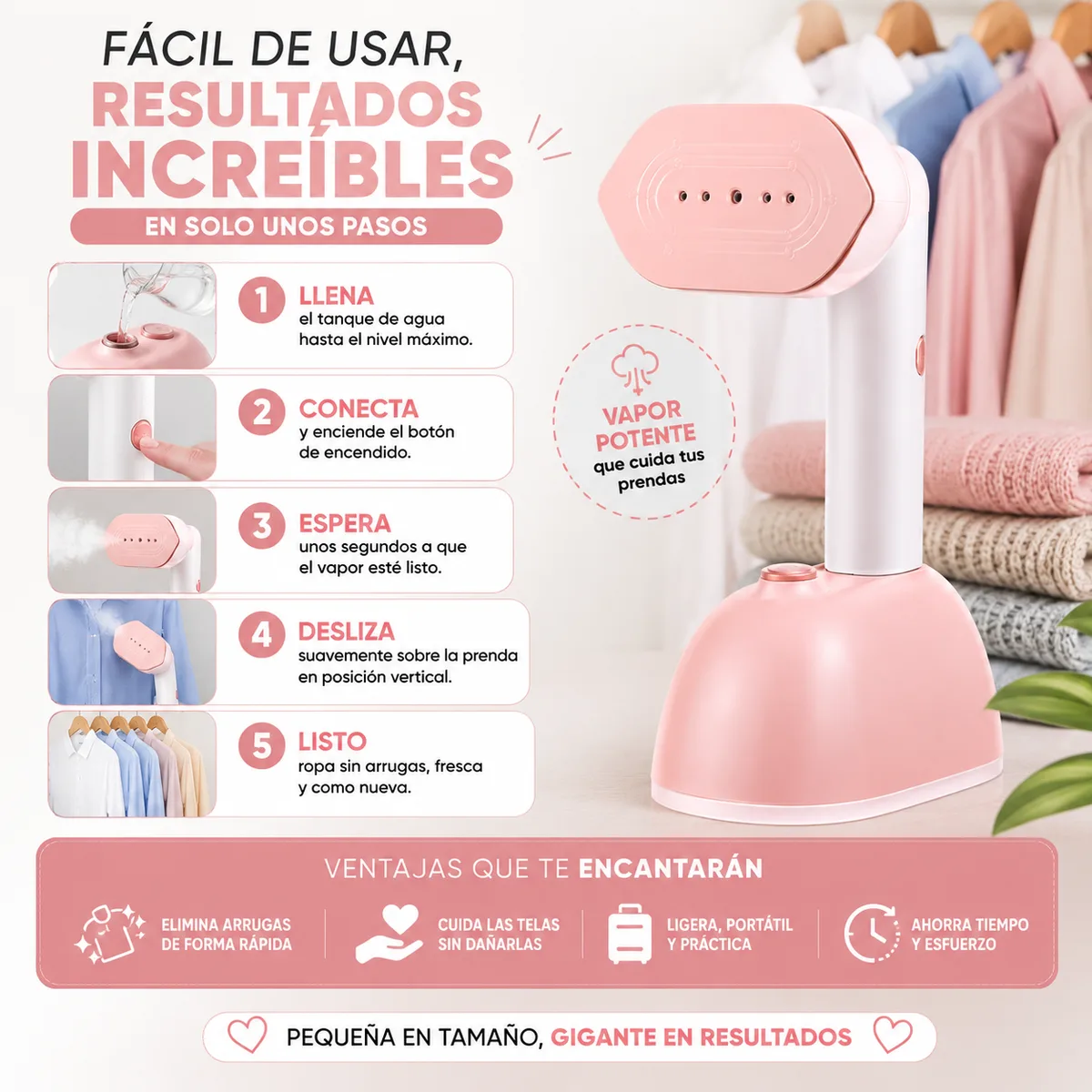 Plancha a vapor vertical