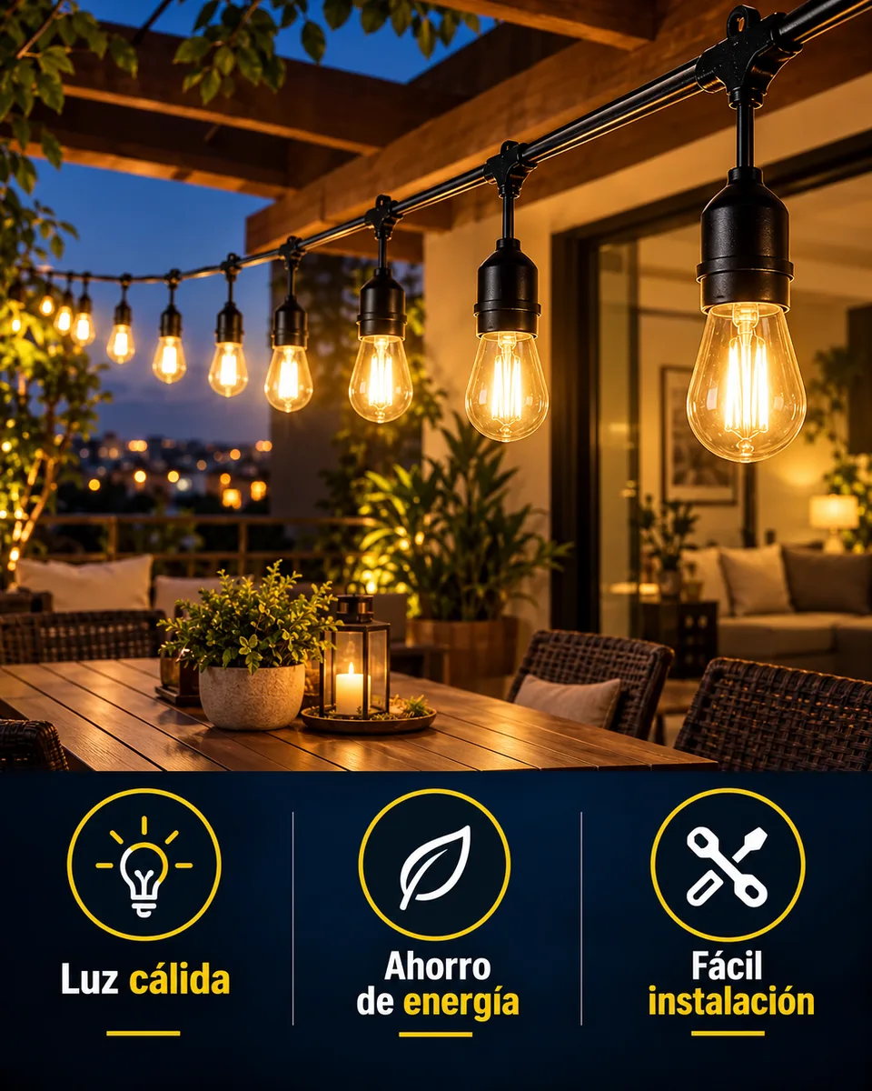 Set de bombillos decorativos 5 m (10 bombillos)