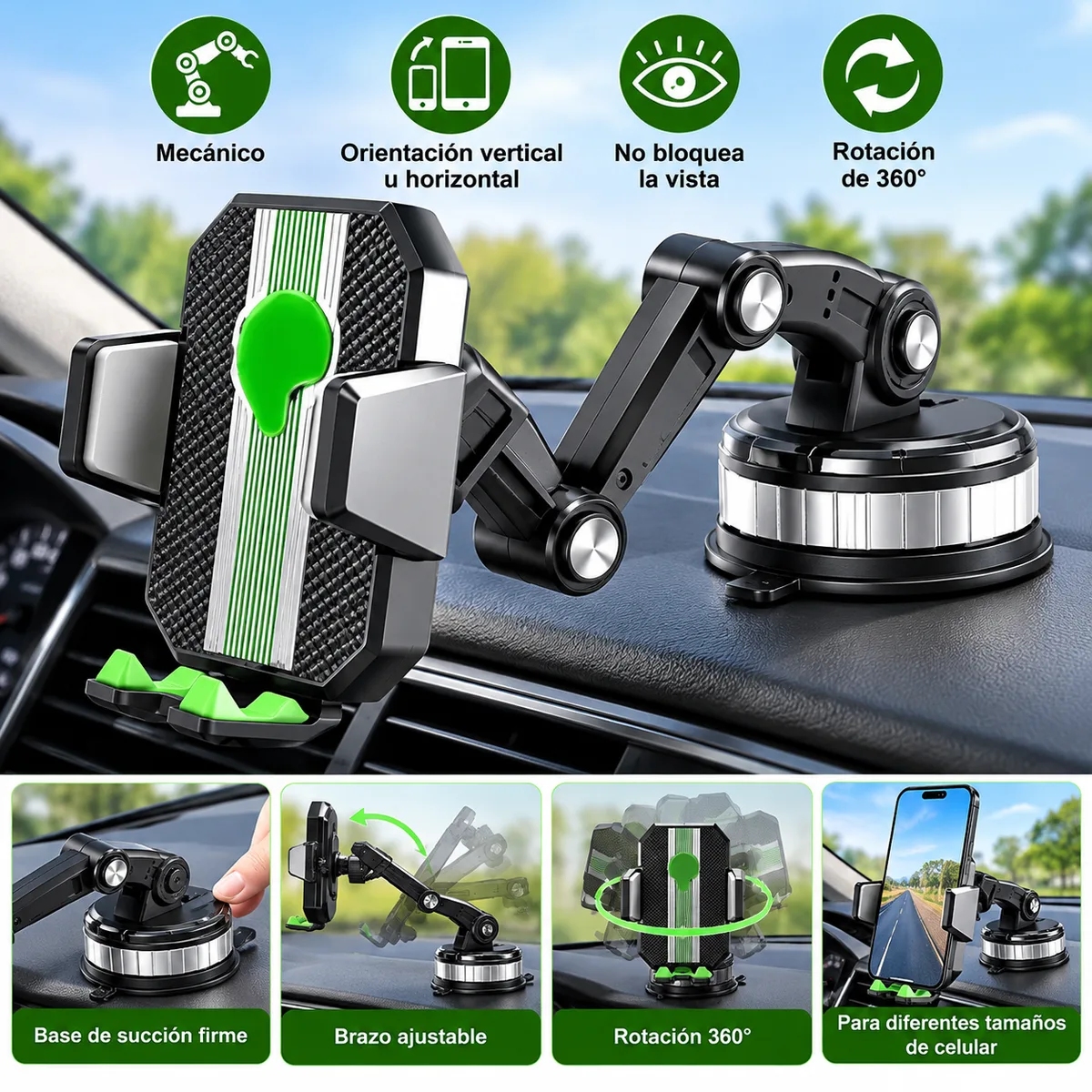 Soporte de celular 360° para carro